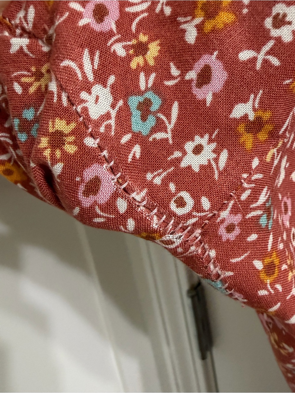 Liberty Love Rust Floral Button-Front Midi Dress 3X Cottagecore Boho - Picture 12 of 12
